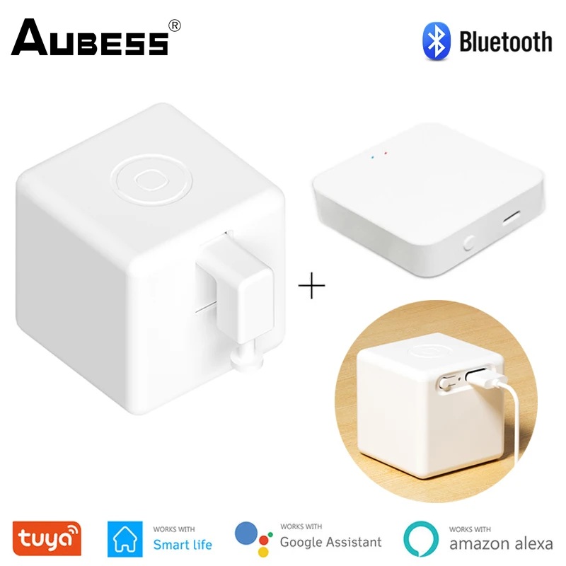 Tuya Bluetooth Mesh Smart Fingerbot Plus Switch Wireless Button Pusher Smart Home Smart Life Voice Control Via Alexa Google Home