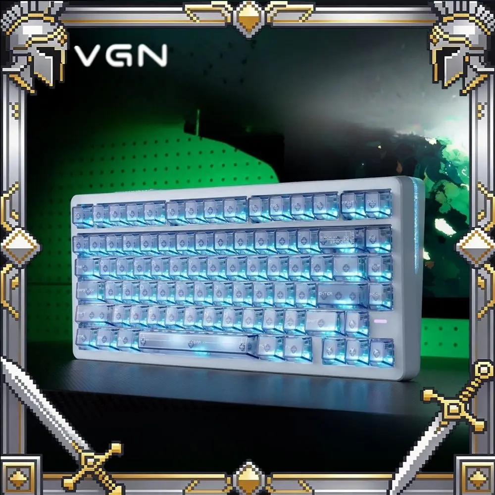 Teclado VGN Neon 75Air con Ejes Magnéticos, 8000hz, Cableado/Inalámbrico de 3 Modos, Estructura Gasket, 0.005mmRT, RGB, Batería de 8000mAh
