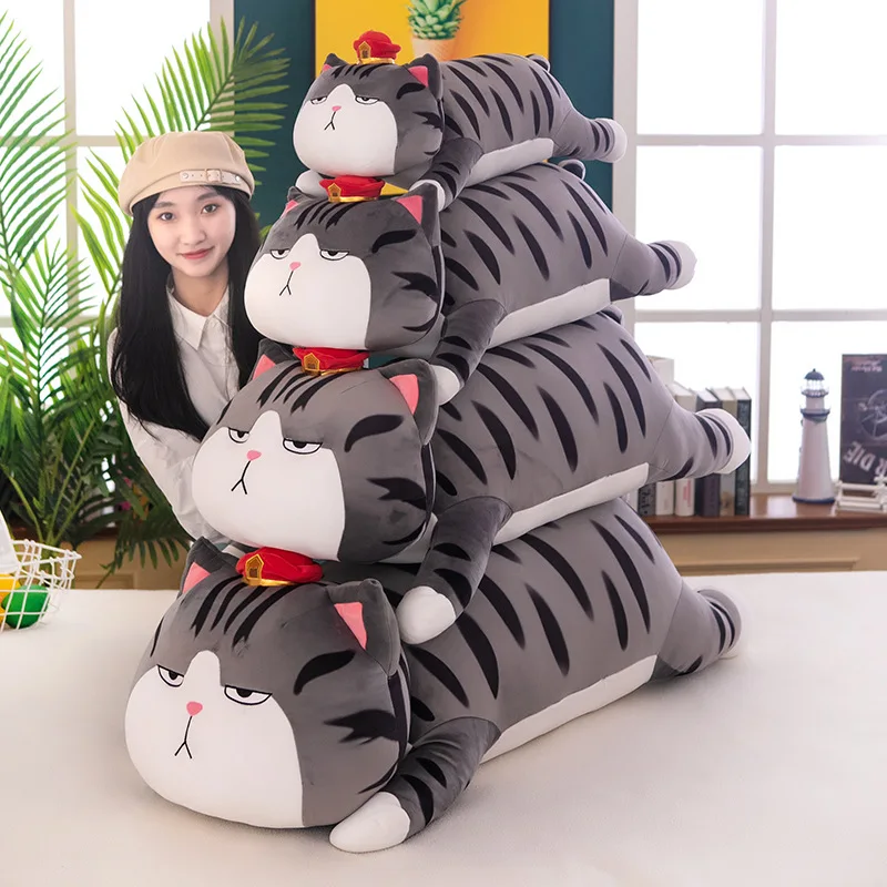 

Fun My Emperor Cat Long Pillow Kawaii Bazaar Black Dog Plush Toy High Quality Anime Cat Dog Stuffed Dolls Room Decoration Gifts