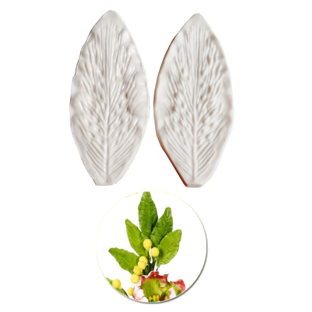 Peony Rose Leaf Fondant Cake Decorating Tools Flower Making GumPaste Peony Rose Floral Petal Leaf Veiner Silicone Mold M2124