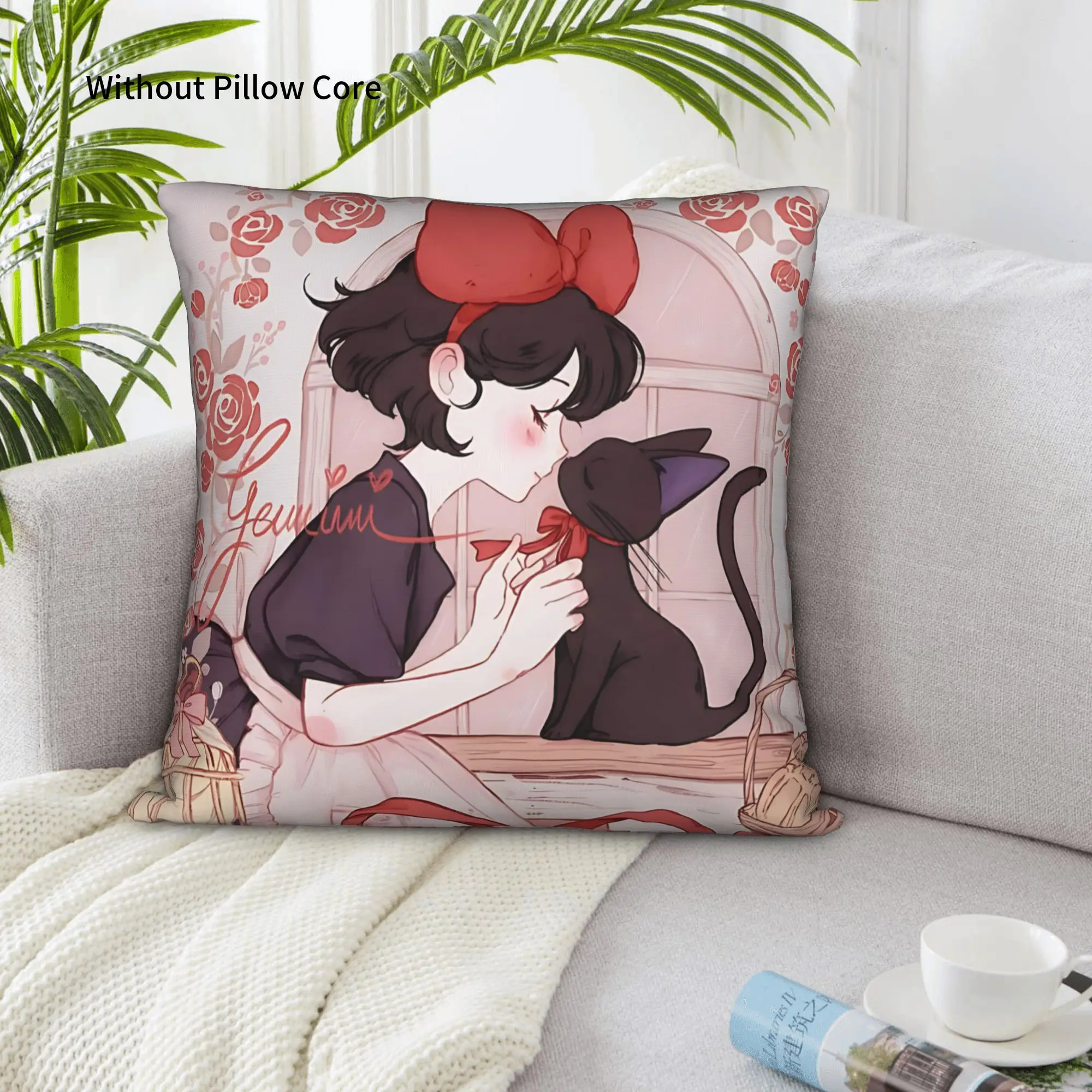 1PC Anime Kiki’s Delivery Service Pillow Case Home Decor Items Double-Sided Printing  Sofa Cushion Bedroom Bedside Pillow