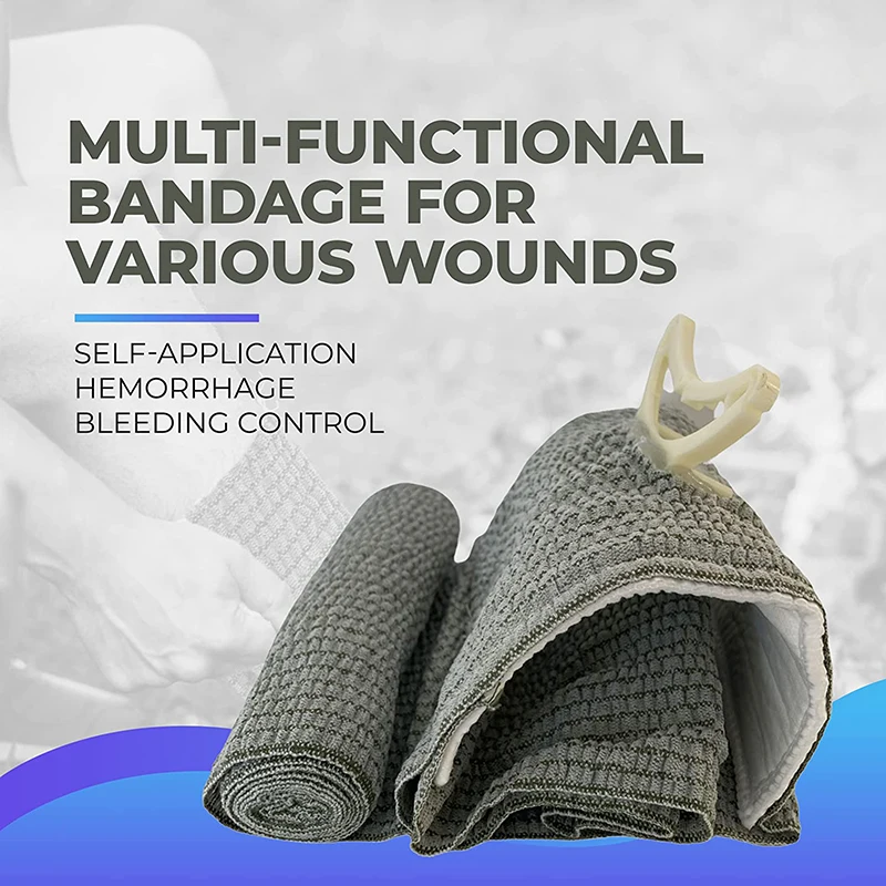 Israeli Bandage Trauma Tourniquet Vacuum Sterile Wound Dressing Gauze First Aid Kit for Outdoor Camping Survival Supplies