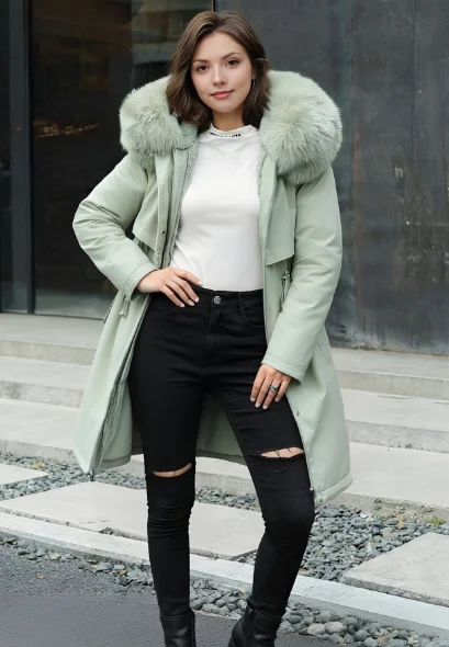 

2025 Jackets Coats Outwear New Women's Parkas Winter Jacket Hooded Long Coat Thick Warm Female Cotton Padded Parka Fur Lining