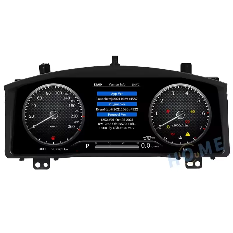 نظام لينكس LCD الرقمي 12.3 بوصة لـ. LX570 2007-2017 لوحة افتراضية للملاحة الرقمية للوحة القيادة #6