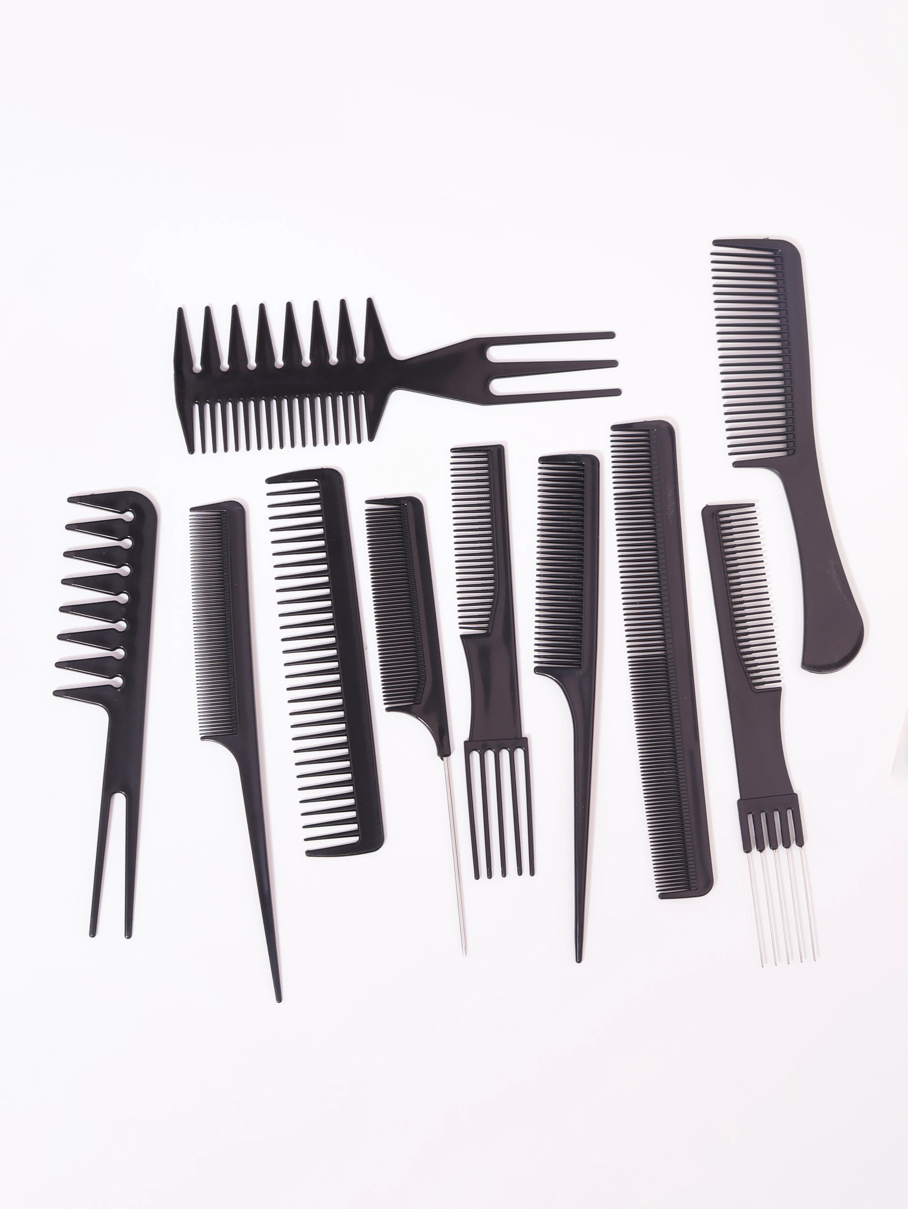 10PCS/set styling comb, hairstylist professional styling comb set, diversified set, suitable for all hairstyle tools