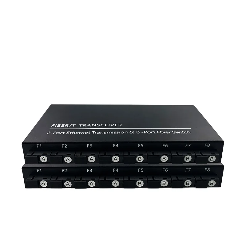 25KM 8 SC LC port 2rj45 fiber switch 100/1000M Single Mode Media converter