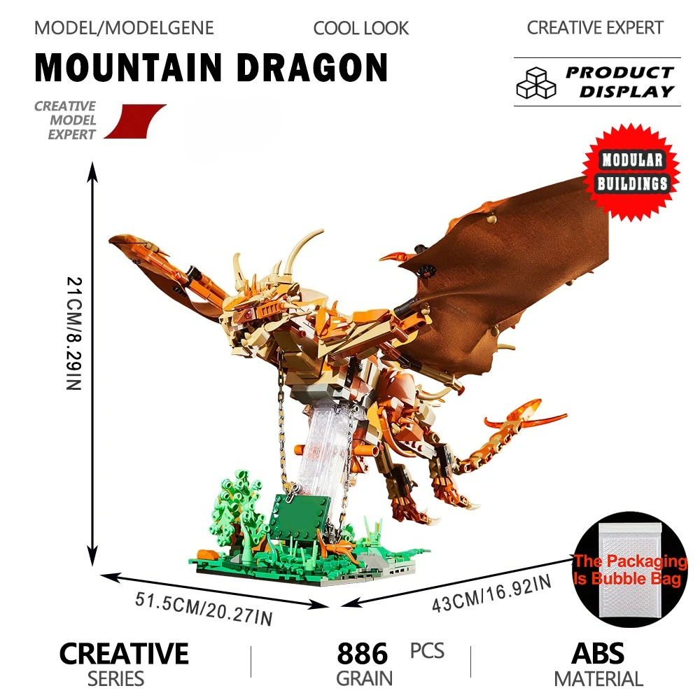 

MOC Peak Dragon Warrior Mecha Collection Model Hand-made Advanced Puzzle Assembled Building Block Toys Hobby Set For Adult