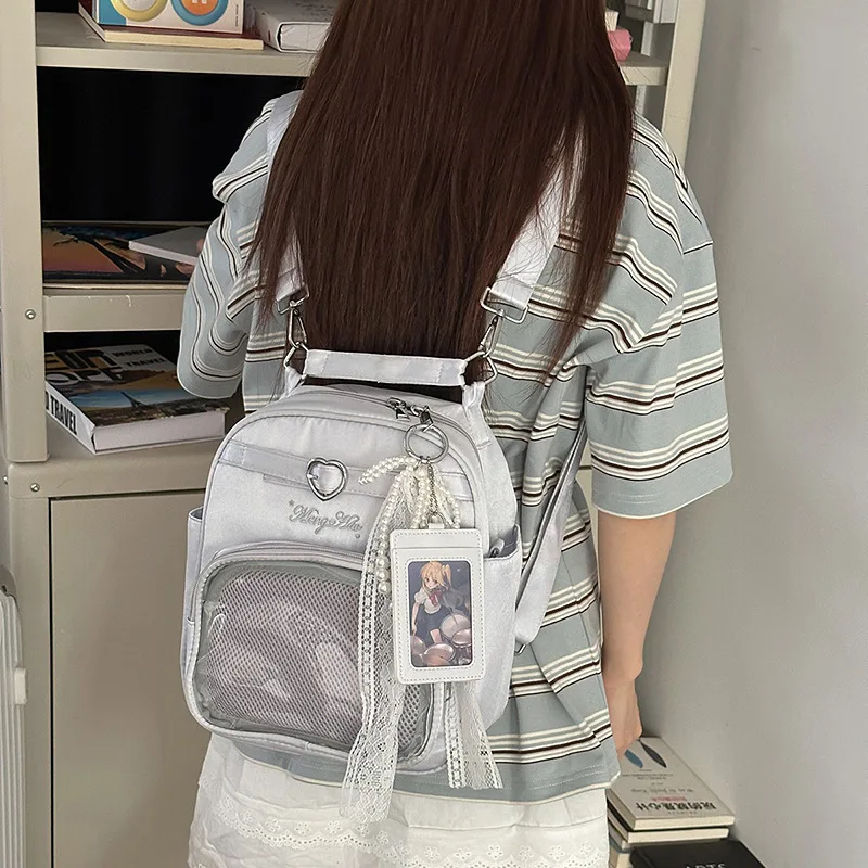 Cute Girl's New Lolita Y2K Ita Bag Large Capacity Preppy Style Backpack Daily Commuting Casual One-shoulder Crossbody Bag 2026