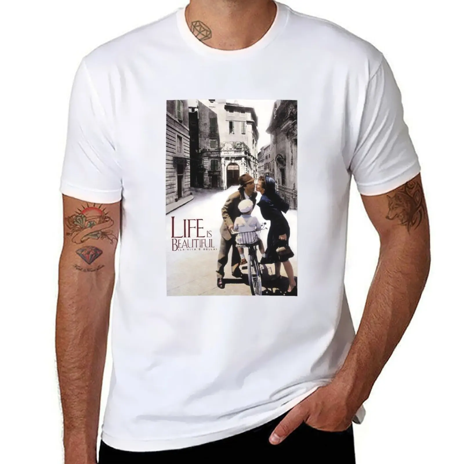 

Life is Beautiful T-Shirt t shirts for man pack cotton t shirt man plain T-Shirt