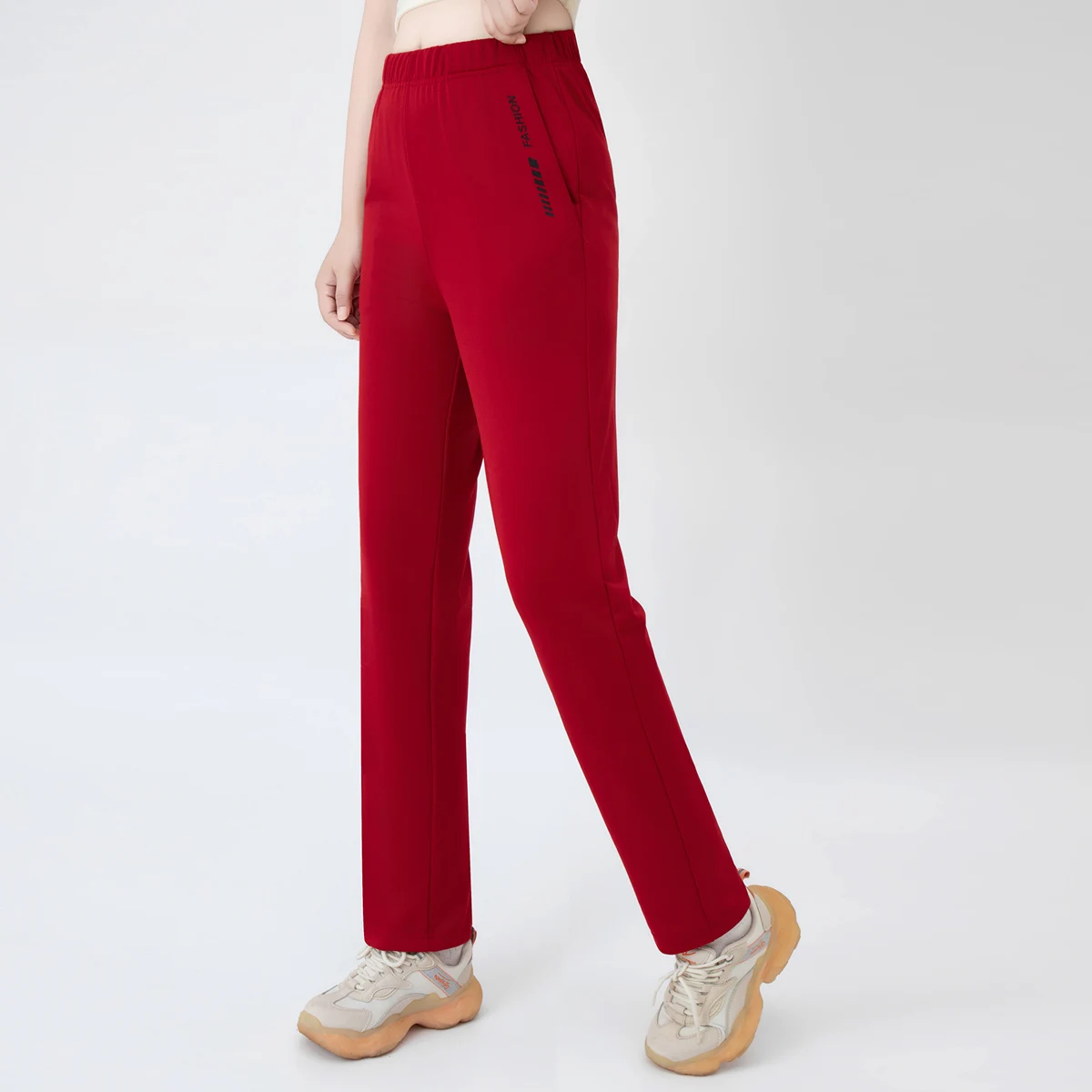 Herbst Neu 7-Farben Lässige Vielseitige Damenhose Bequeme Sportliche Hose mit Taschen Jogginghose für Teenager Gerade Hose – Detail 9