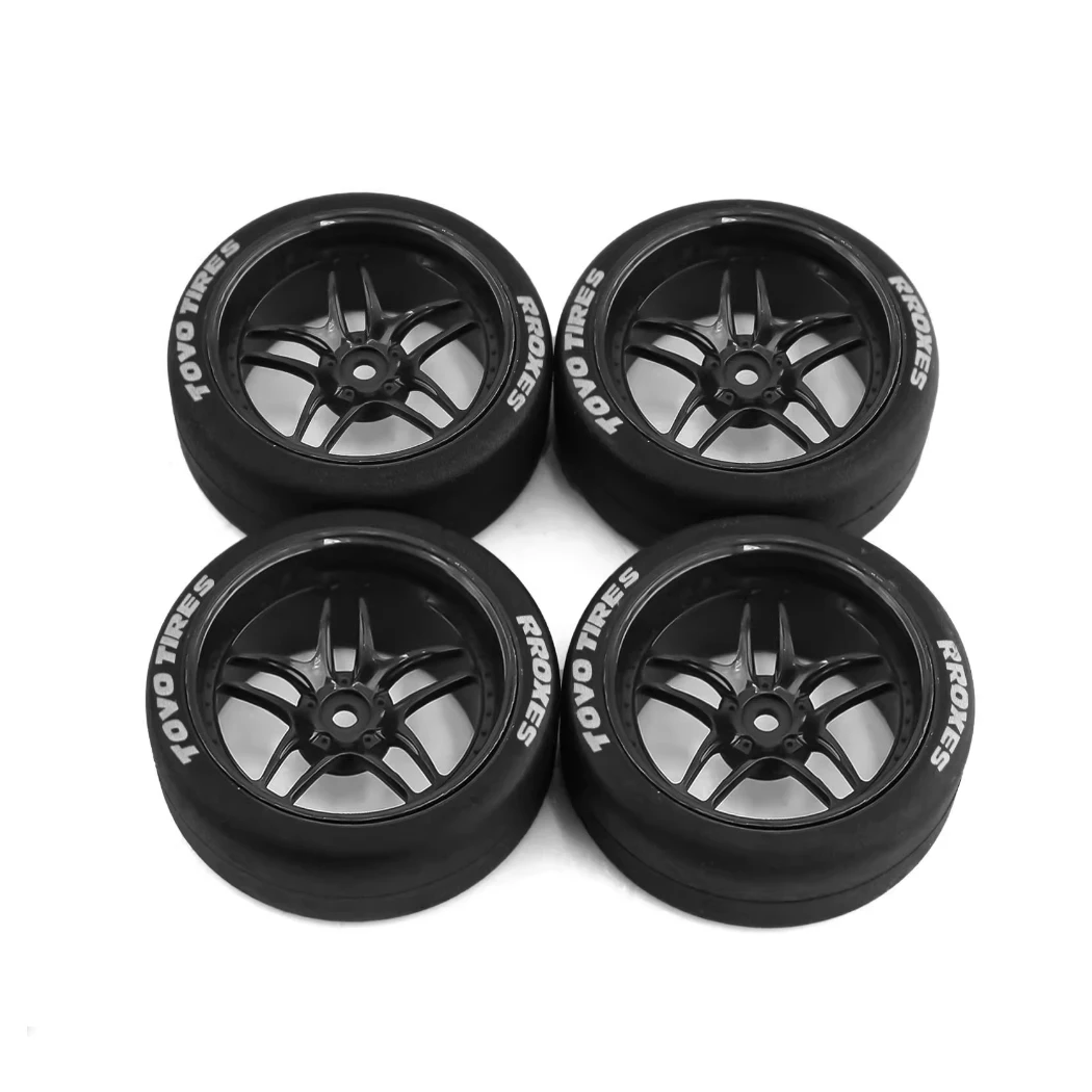 

Шины для плоских гоночных автомобилей 1/10, набор из 4 шин Wrc Rally, подходят для Xv01 Tt02 Hpi Kyosho Tamiya 1/10, резиновые шины, плоские гоночные шины для твердых поверхностей, подходят для внутренних жестких поверхностей