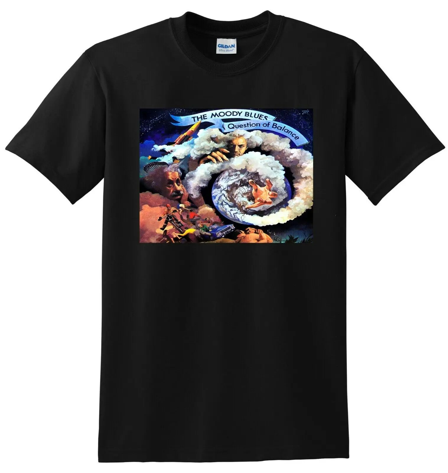 THE MOODY BLUES T SHIRT a question of balance vinyl cover SMALL MEDIUM LARGE XL