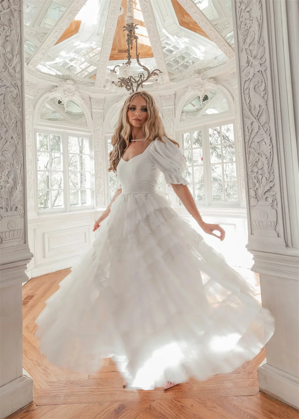 Jessica-Robe de Rhblanche en dentelle et tulle, tenue de soirée princesse, pour occasions formelles et mariage