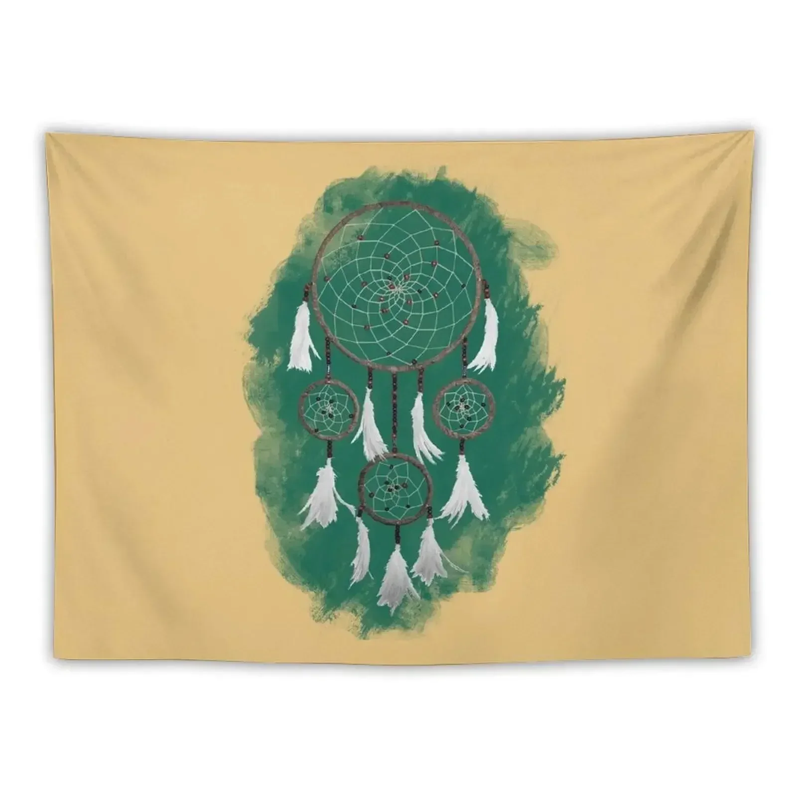 

Classic Dreamcatcher: Green background Tapestry Wallpaper Bedroom Korean Room Decor Wall Hangings Decoration Tapestry