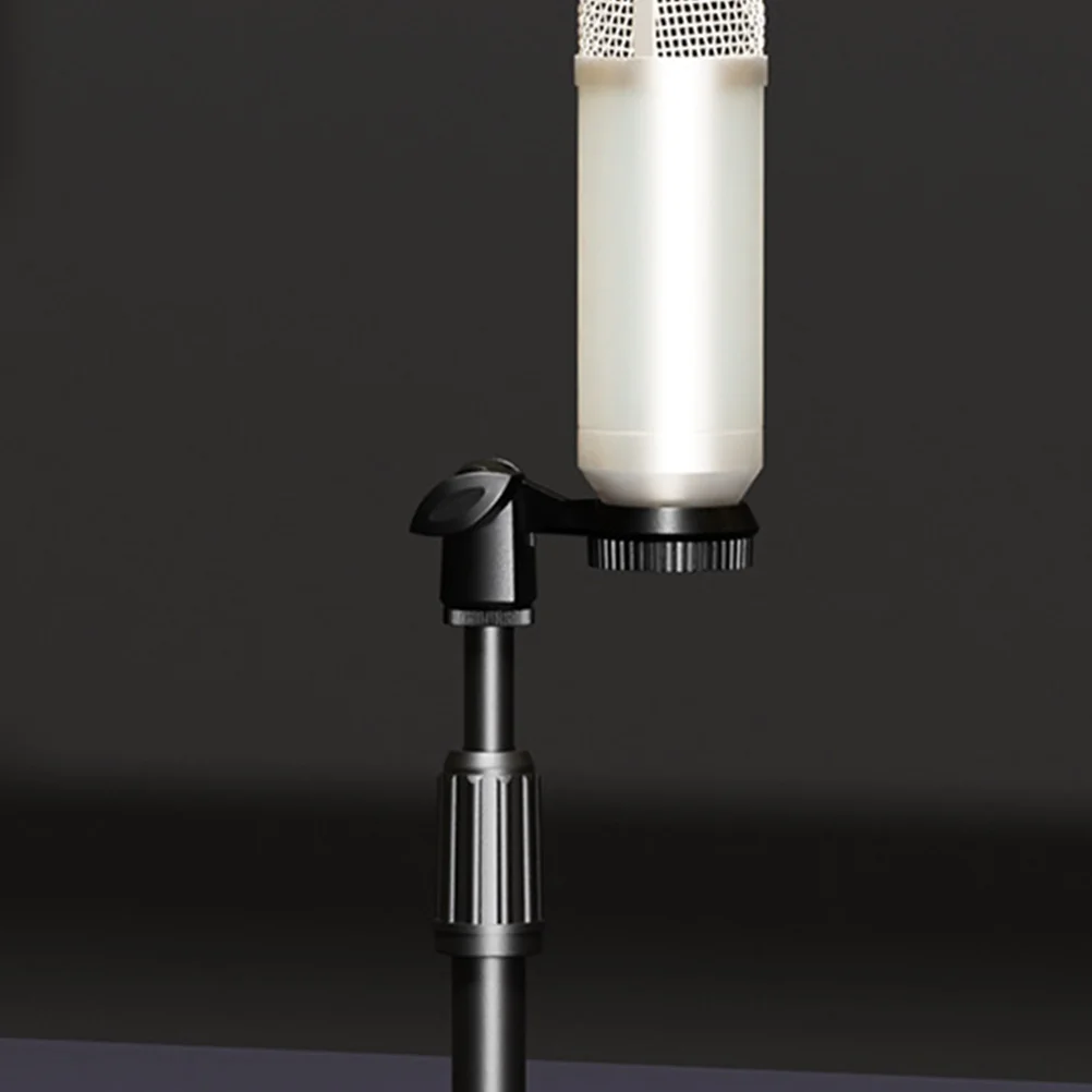 

4pcs Microphone Stand Adjustable Clip Holder Plastic Mount Wireless Mics Handheld Clamp Thread Connection Desk Use Rotation