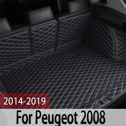 For Peugeot 2008 2014-2019 Car-styling Car Rear Boot Liner Trunk Cargo Mat Tray Floor Car