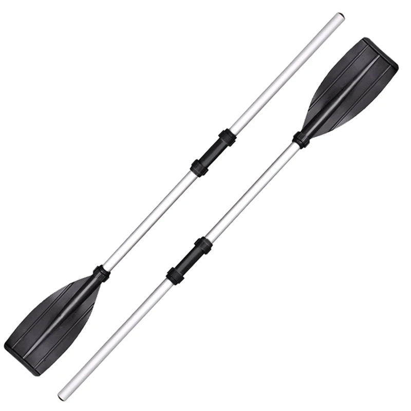 2 Pcs Aluminum Alloy Detachable Float Afloat Oars Fitting Boat Rafting Paddle Canoe Oar Boat Paddle Blade Leaf Oar