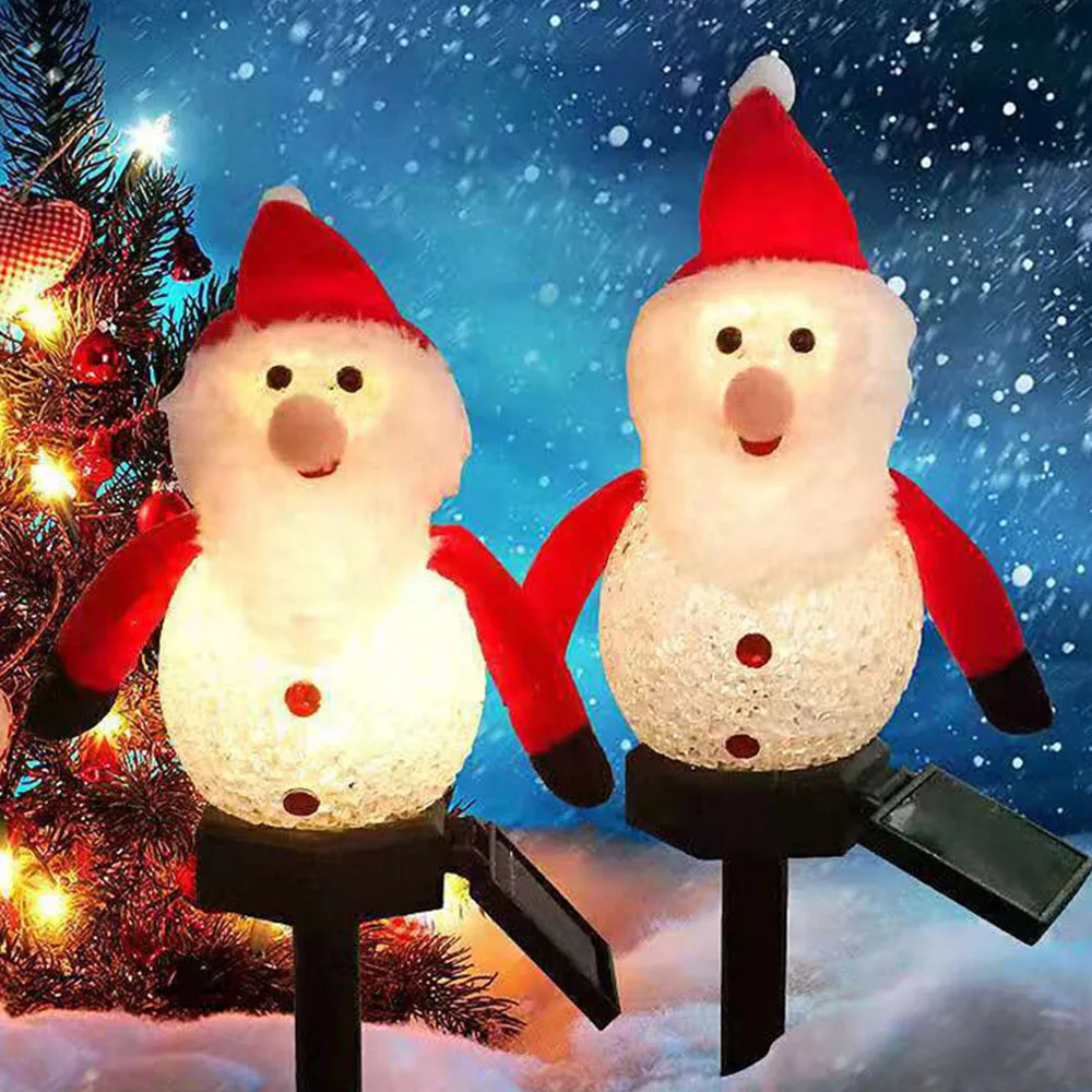 

Christmas Garden Decoration Lamp Solar Snowman Patio Landscape Lights IP65 Waterproof for New Year Xmas Home Pathway Lawn Decor