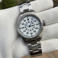 STEELDIVE Men Pilot Watch 39mm Retro Automatic Mechanical Wristwatch Diver 20ATM Waterproof C3 Luminous Sapphire NH35 Military