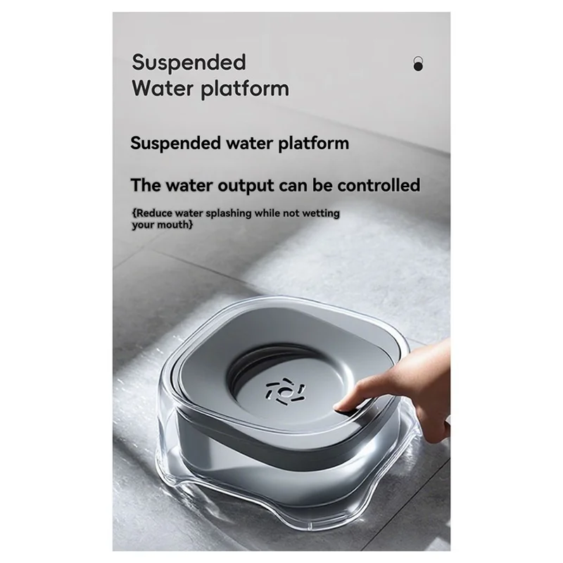 A03F-سعة كبيرة 2L الكلب وعاء مياه الشرب مكافحة سبلاش غير ترطيب الفم وعاء طعام للكلاب القطط الحيوانات الأليفة الملحقات #1