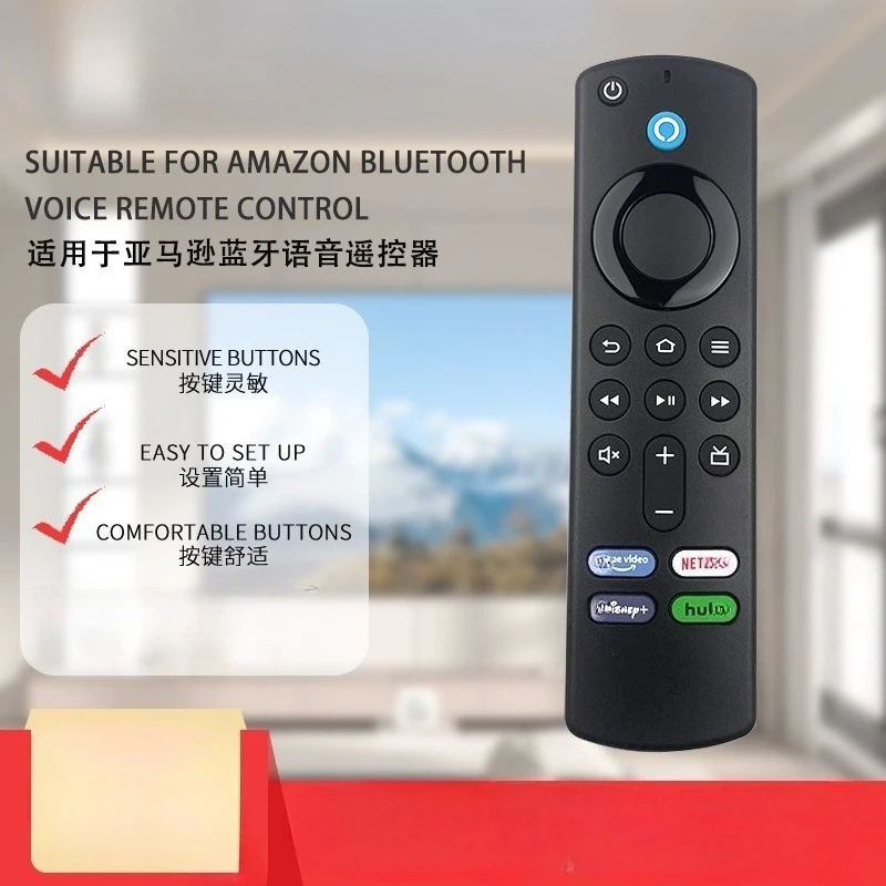 ABS Control remoto televisión LCD TV L5B83G para Fire TV Stick Lite BT Control remoto por voz para Amazon tercera generación MK021-001
