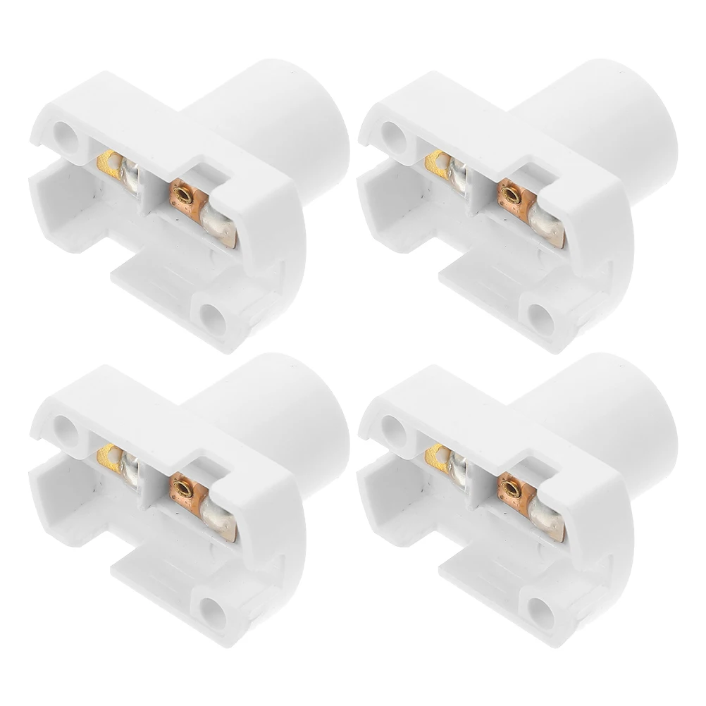 

4pcs Screw-In E12 Lamp Socket Narrow Wall Mount E12 Light Fixture Parts Base Screw-in Socket for Light Bulbs LED Tubes