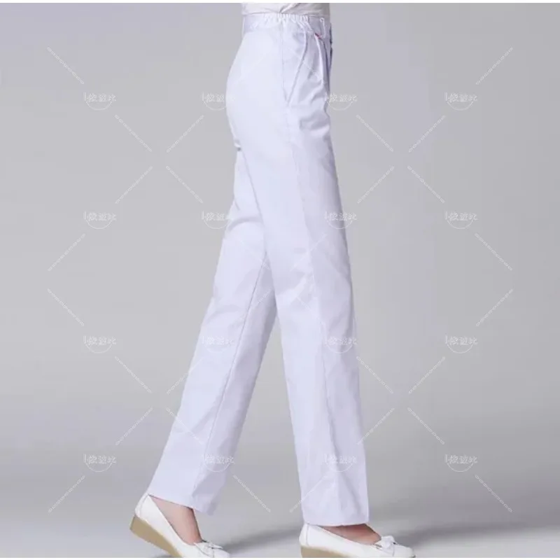 Pantalones de trabajo suaves antiarrugas de alta calidad para mujer, pantalones de algodón para el cuidado, dos bolsillos laterales, uniforme de trabajo para la salud Dental