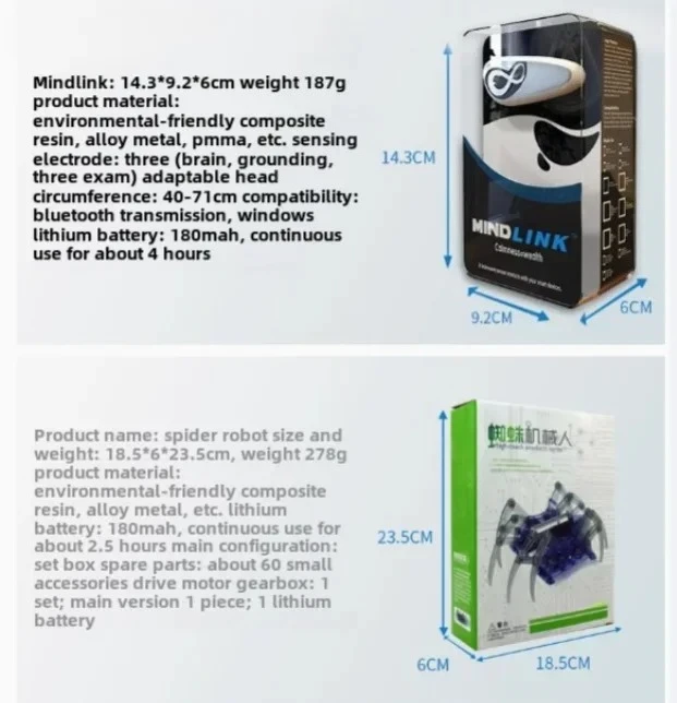 어린이를 위한 EEG 헤드밴드 마인드링크 마인드 컨트롤 스마트 장난감 부모-자녀 상호 작용을 위한 뇌파 활동 추적기 마인드링크