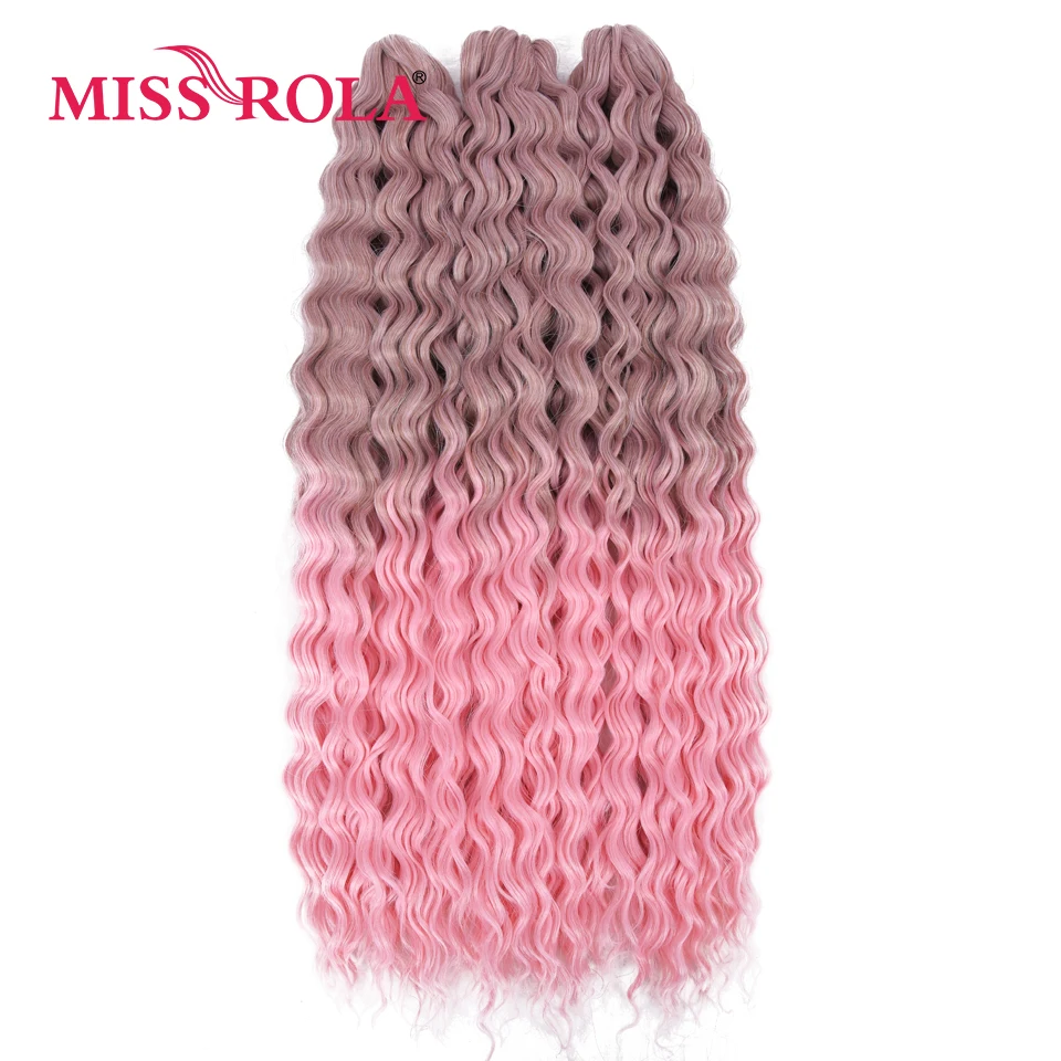 

MISS ROLA Synthetic Soft 30 Inch Long Water Wave Crochet Hair Goddess Braiding Hair Natural Wavy Ombre Blonde Hair Extensions