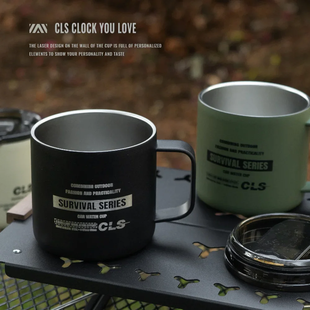 

Кружка для кофе из нержавеющей стали с двойными стенками, герметичная, с откидной крышкой, легко моется, для кофе, чая, пикников и использования на природе