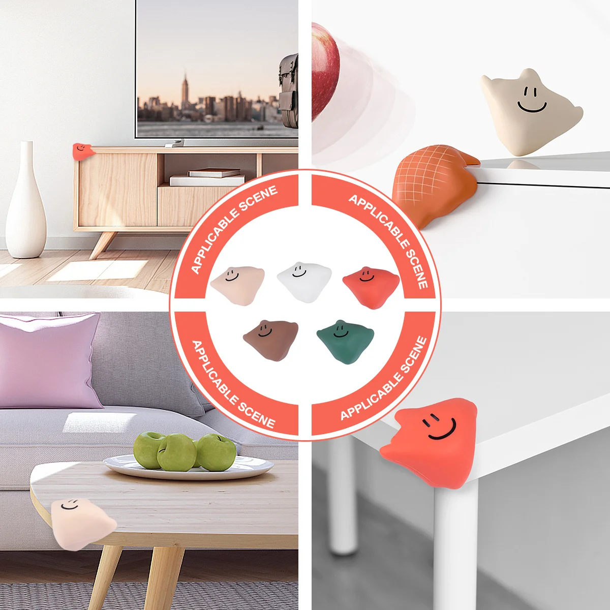 

5 шт. портативные детские защитные уголки, прочный клей для спины, без повреждений, красочный, прекрасный внешний вид, угловая защита для стола