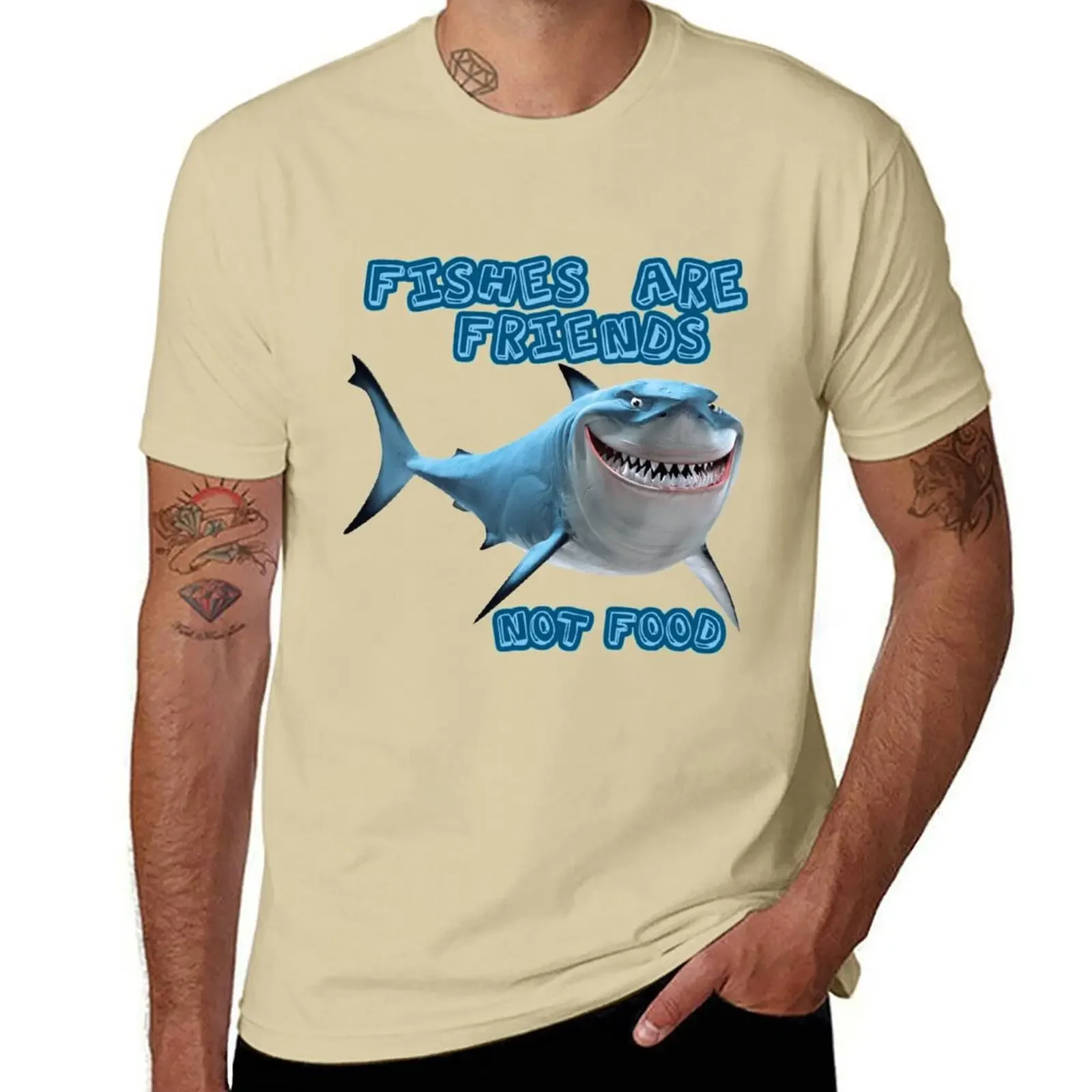 Graphic tees graphics t shirts for men Bruce the Great White Shark T-Shirt clothing oversized graphic harajuku cotton harajuku