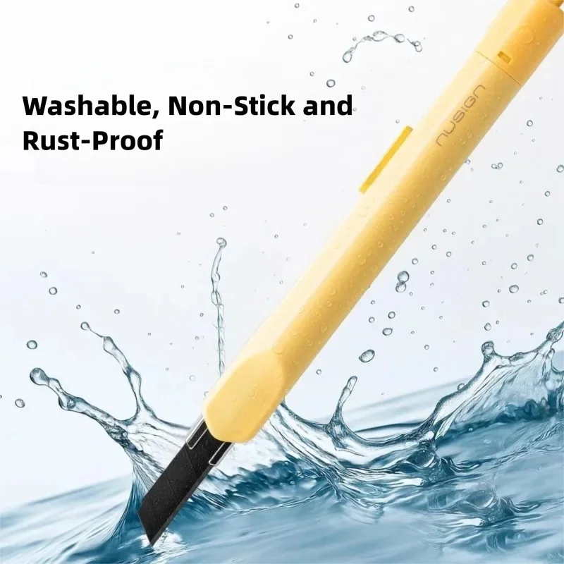 Deli Multipurpose Utility Knife Retractable Blade Portable Knife Anti-sticking Paper Box Cutter Letter Opener for Home Office