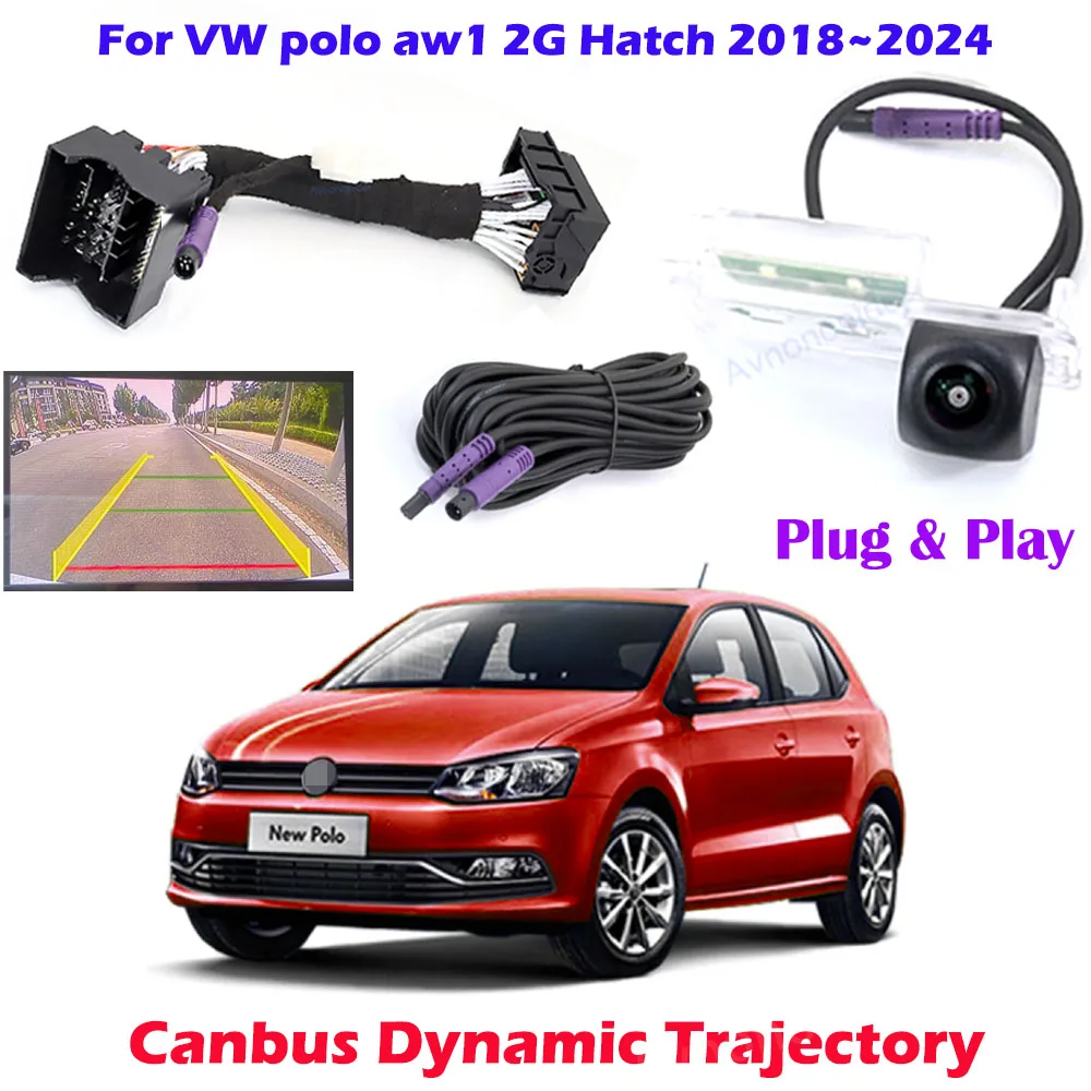 canbus-dynamic-trajectory-reverse-camera-for-vw-volkswagen-polo-aw1-2g-hatch-2018~2024-mqb-system-oem-add-parking-rear-camera-hd