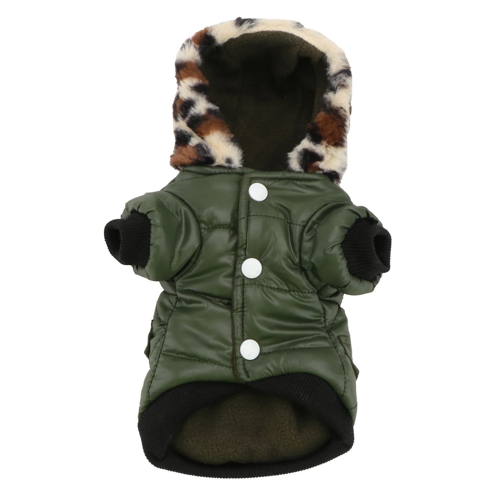 

Pet Dog Coat Warm Puppy Hoodie Overcoat Xl Army Comfortable Clothes for Cold Winter Outdoor Use Puppy Clothes