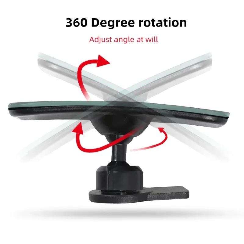 차량용 보조 사각지대 거울, 내부 360 도 조절 가능, HD 무테 볼록 백미러, 자동차 주차 광각 거울