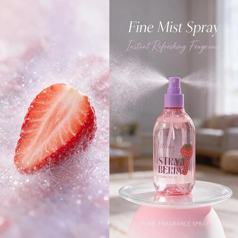 `Strawberry Scent Room Spray, Household Air Freshener, Sweet Fruity Fragrance Mist, Long‑Lasting Aroma for Bedroom Wardrobe Clos view 5
