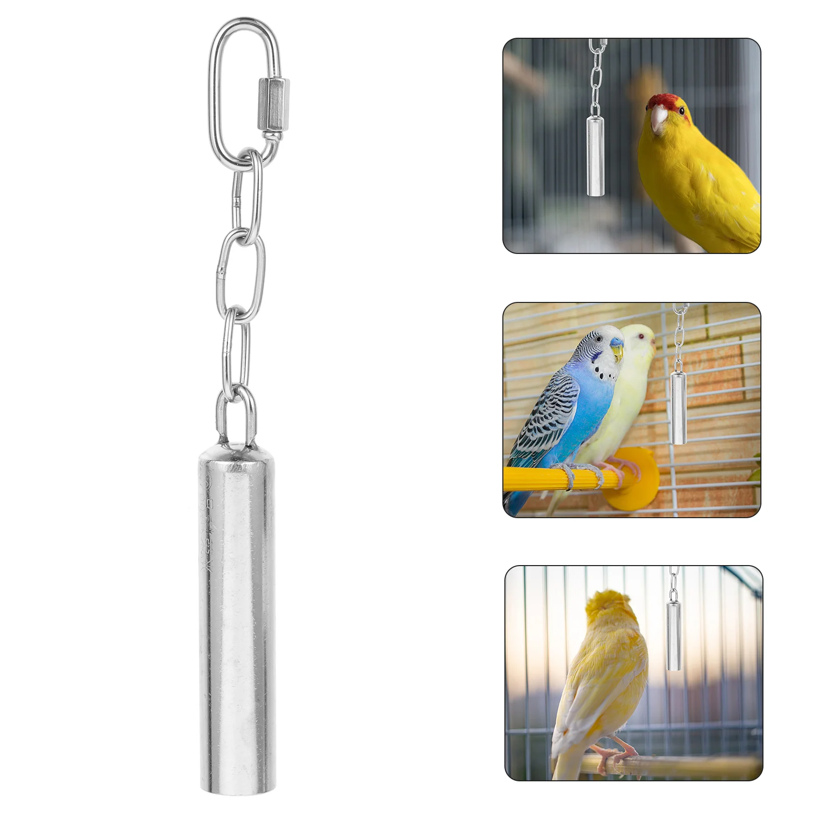 

Bird Toys Stainless Steel Bell Parrot for Large Birds Cockatiels Medium Parrots