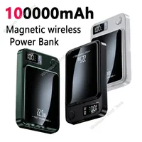 Wireless Magnetic Power Bank 100000mAh 22.5W Fast Charging Portable External Battery PowerBank Adapter For iPhone Huawei Samsung