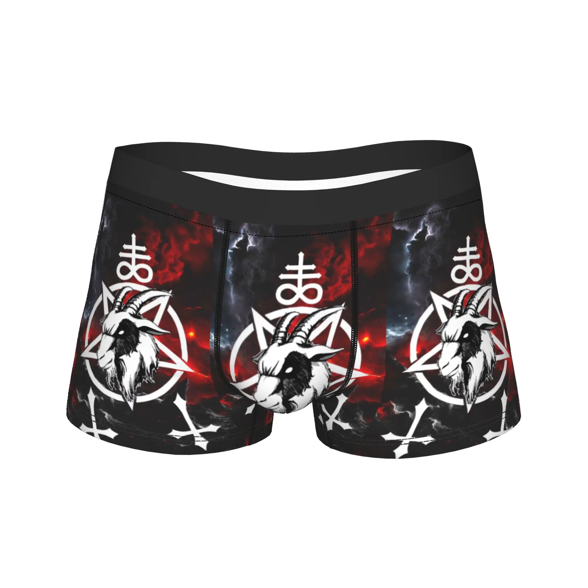 

B-Baphomet Leviathan Cross Underwear Printed Trunk Quality Man Underpants Classic Shorts Briefs Gift