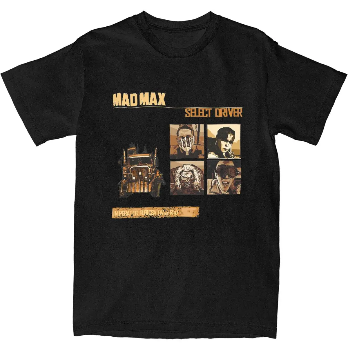 8Bit Mad Max T-Shirt Summer Fury Road Movie Vintage T Shirts 100% Cotton Harajuku Tee Shirt For Man Short Sleeve Top Tees