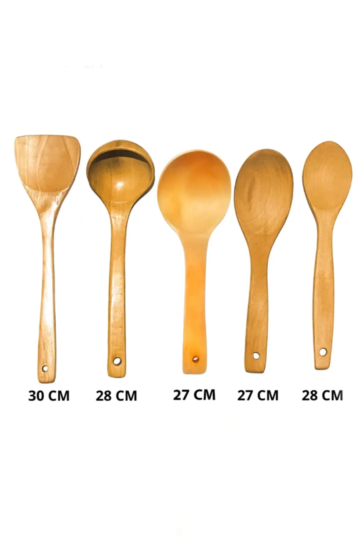 5 parts Service Kit Bamboo Wooden Spoon Ladle Wooden Spatula