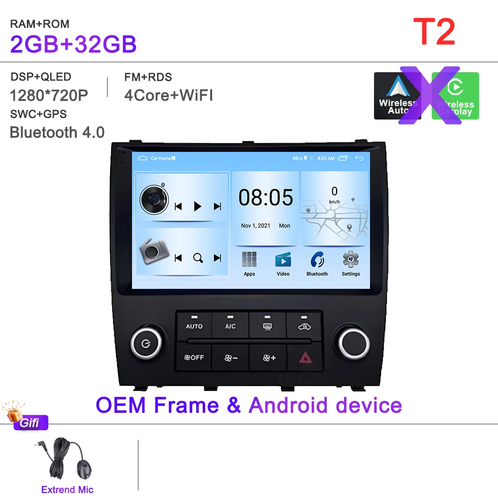Android 16 Carplay Auto Voor Lexus IS200 XE10 1999-2005 Autoradio Multimedia Video Player Navigatie GPS DVD Touch screen WiFi