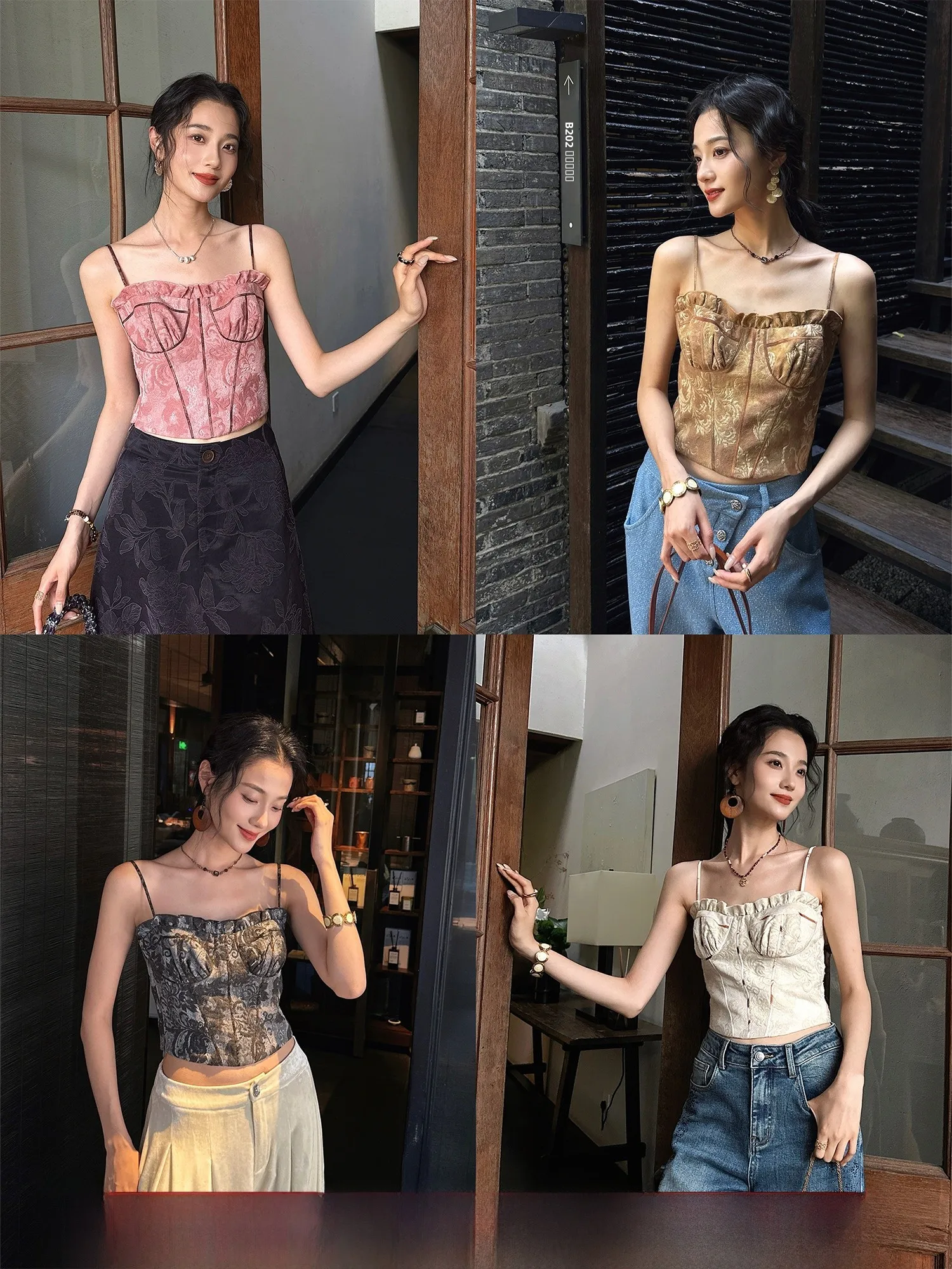 

Секретный язык, новый китайский жилет с маленьким ремешком, женский внутренний матч, окрашенный в растениях, деревянный топ, красивый ба, полиэстер...