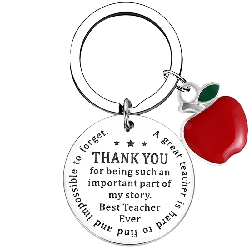 New Best Teacher Gifts Keychain Teacher Appreciation Gift Key Rings Teacher Retirement gifts from school student