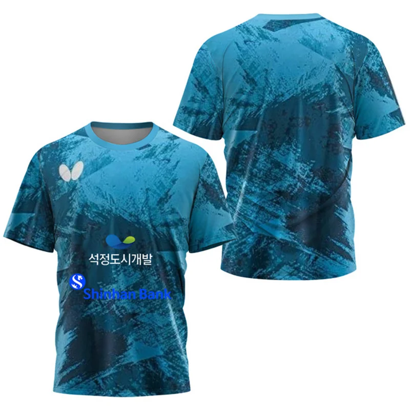 Table Tennis T-shirts Badminton Clothing Men Women Short Sleeve Badminton Shirt Competition Training Clothing Quick Dry TShirts