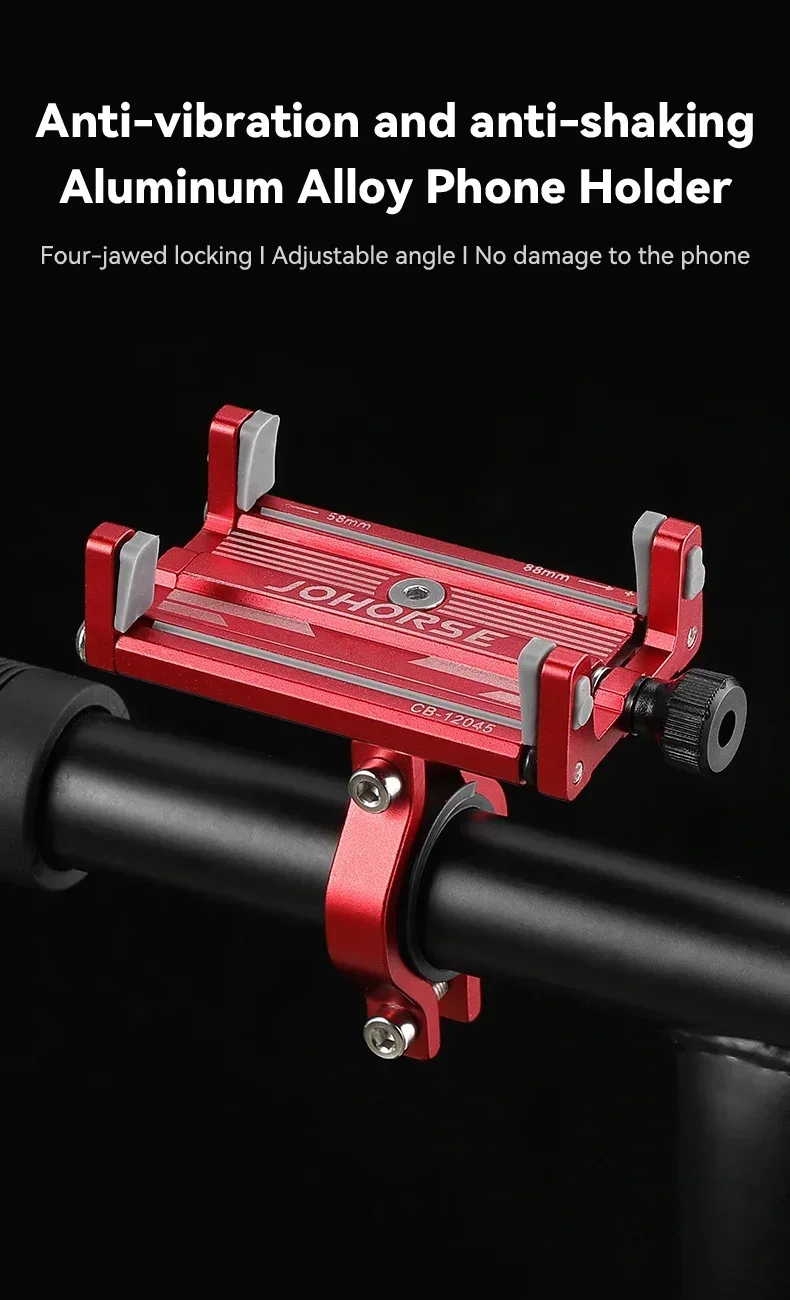 Universelle Fahrrad-Handyhalterung aus Verstellbarem Aluminiumlegierung für Roller und Fahrräder mit Halterungsbasis und Clip – Detail 1