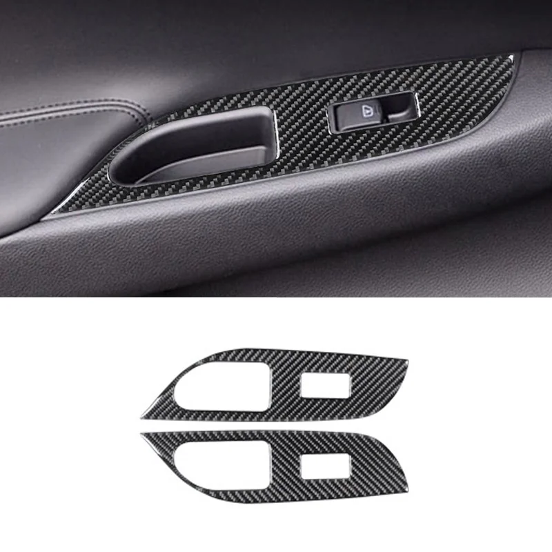 

Carbon Fiber Car Rear Window Lift Button Panel Sticker Interior Trim Cover for Infiniti G37 2010 2011 2012 2013 Accessories