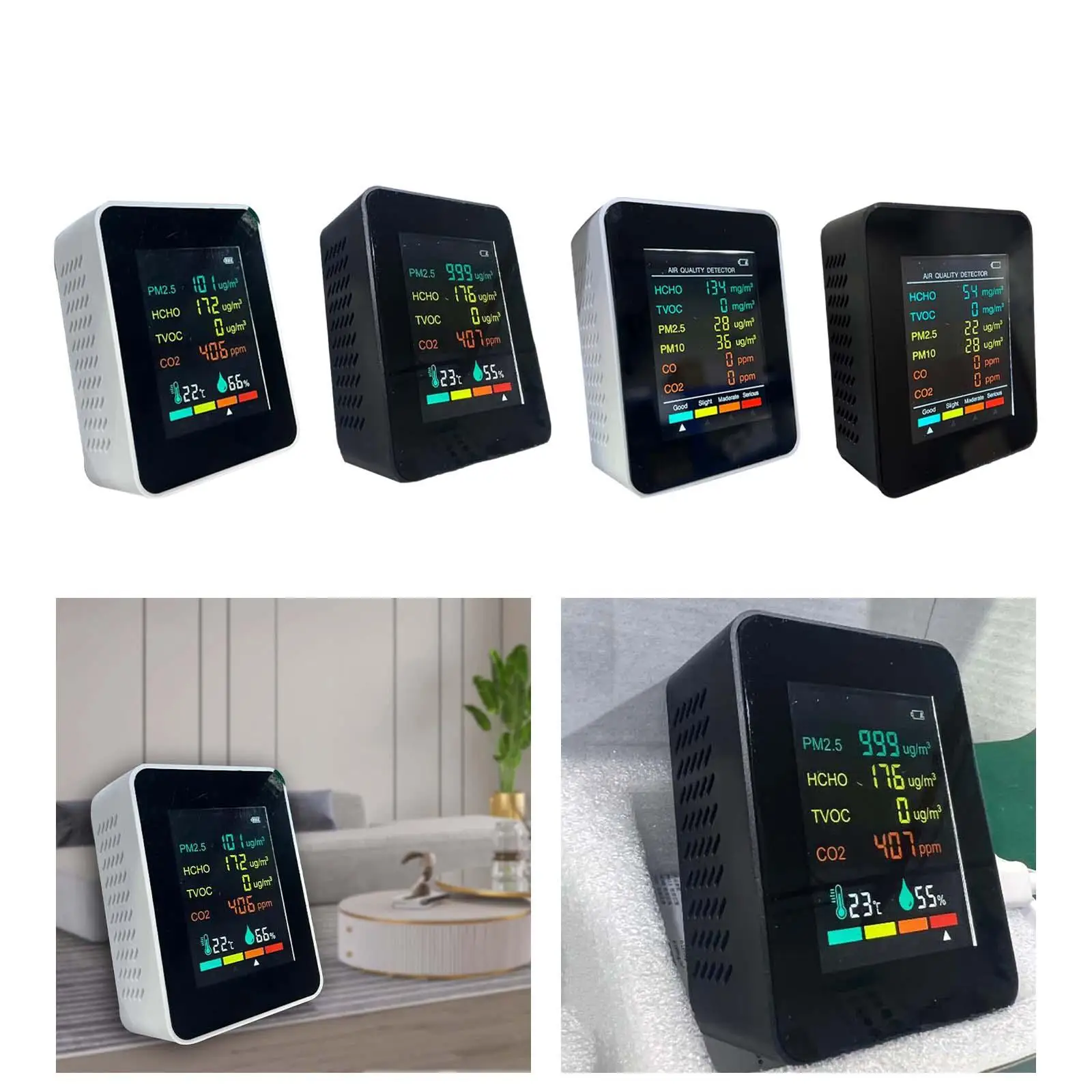 Carbon Dioxide CO2 Analyzer LED Digital Display LCD Backlit for Station Car