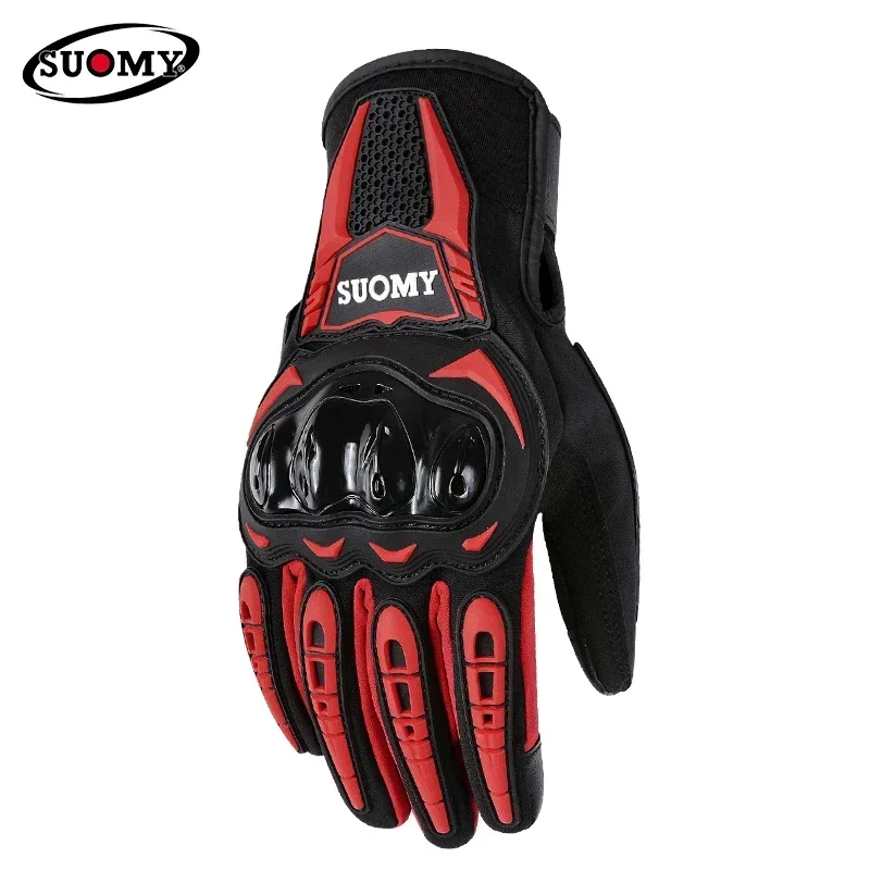 SUOMY Winter Warm Gloves Waterproof Motorcycle Gloves New Upgraded Two-finger Touch Motorbike Cycling Racing Thermal Ski Gloves